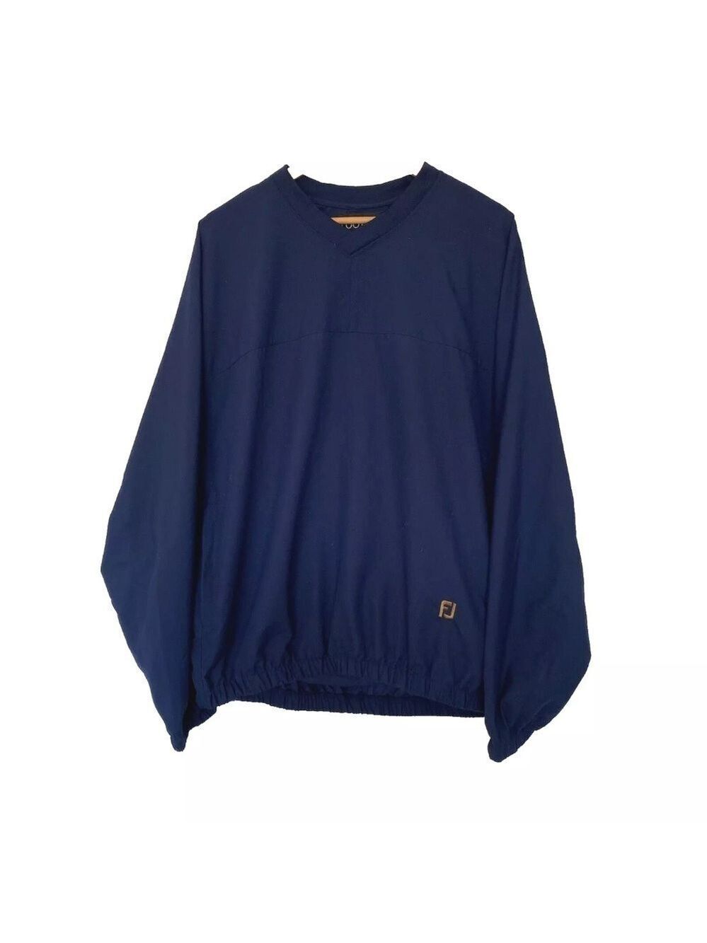 FootJoy FJ Golf Pullover Jacket Navy Pockets Elastic Waist Men's Size L